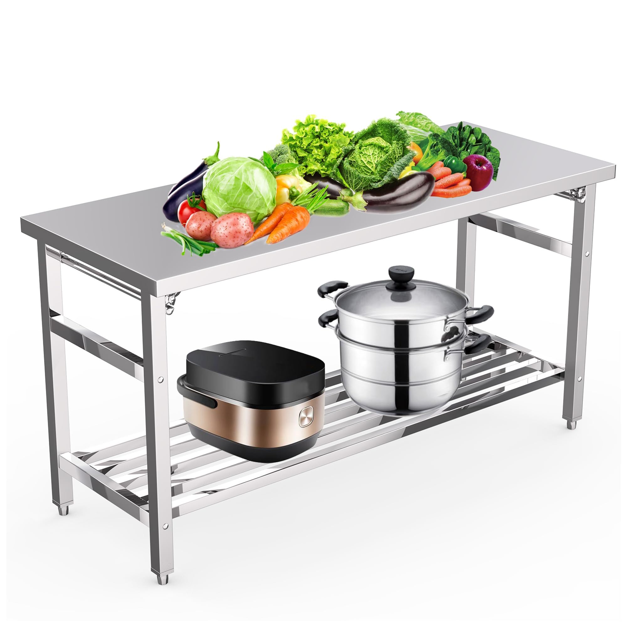 Commercial Kitchen Tables - Mesa de Preparación Plegable de Acero