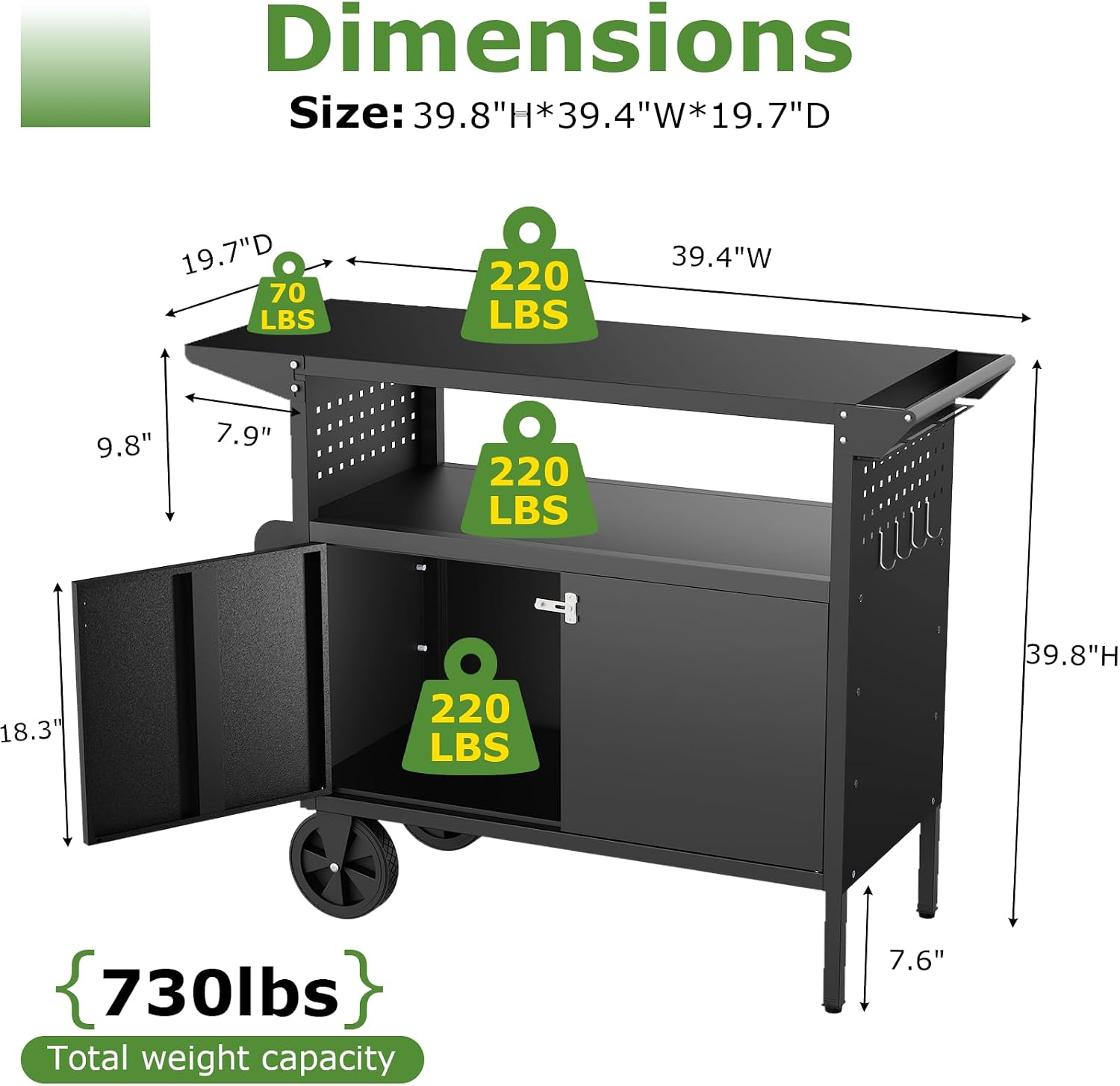 Carrito de parrilla para exter - Commercial Kitchen Tables reseña y precio