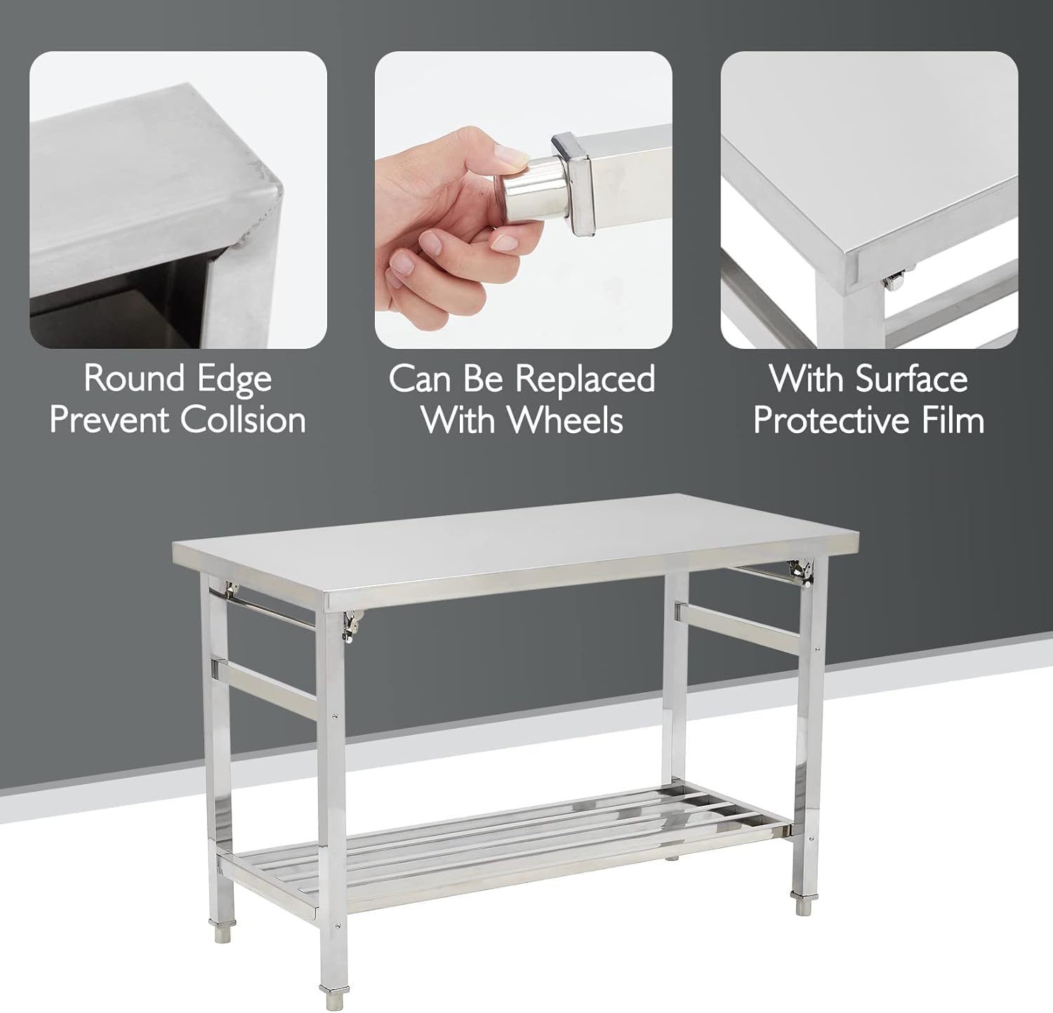 Mesa de Preparación Plegable d - Commercial Kitchen Tables reseña y precio