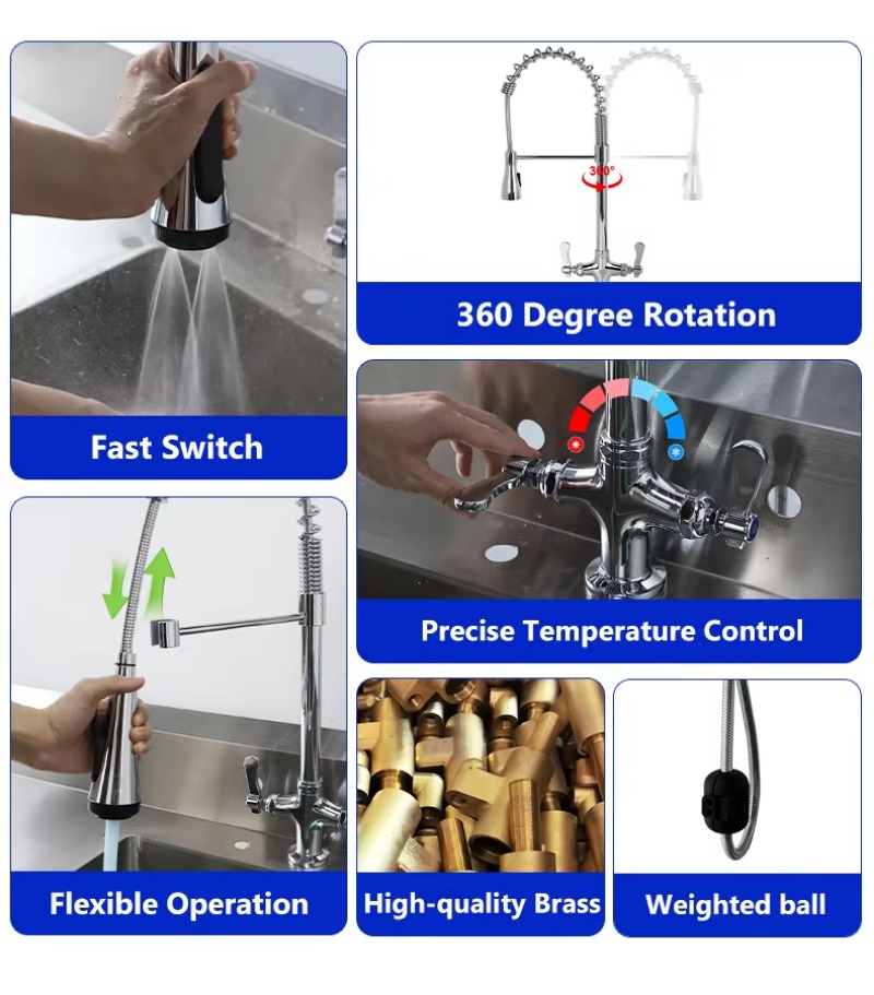 Grifo de cocina comercial/domé - Commercial Quality Kitchen Faucet reseña y precio